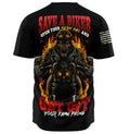 Bikergod Motorcycle Baseball Shirt Design 3D Full Printed High Quality - NMBS069A