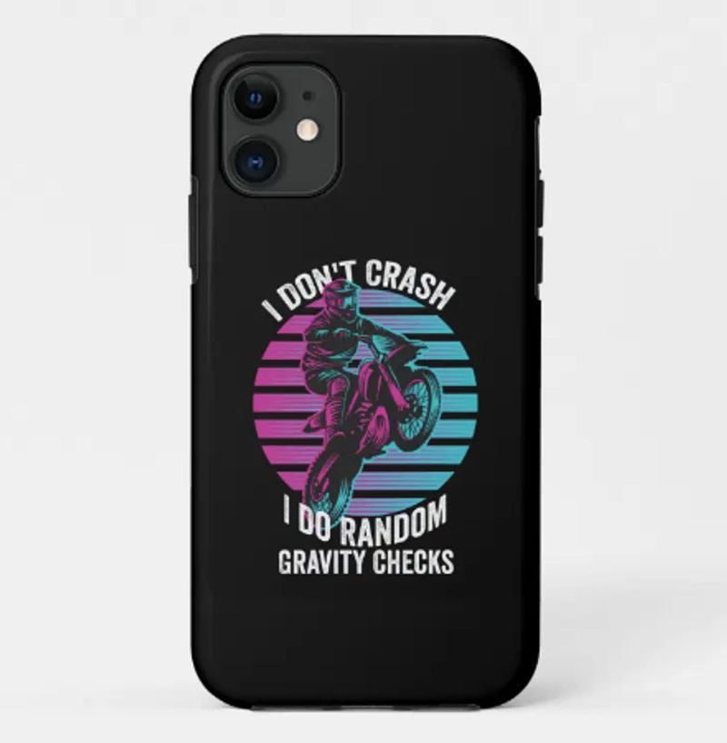 Bikergod Motorcycle Biker I Do Random Gravity Checks Phone Case Cover TLQA422