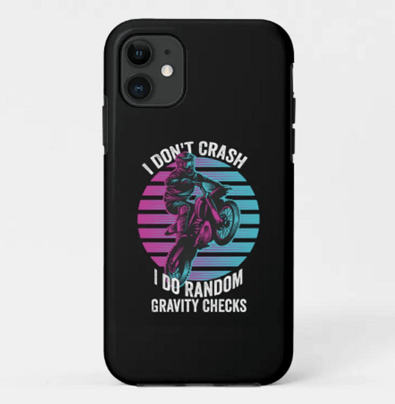 Bikergod Motorcycle Biker I Do Random Gravity Checks Phone Case Cover TLQA422