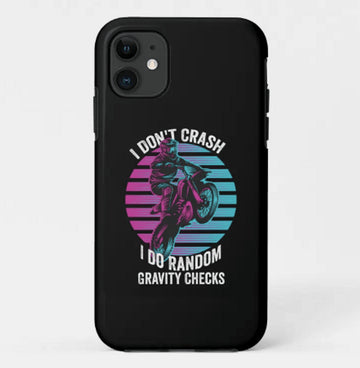 Bikergod Motorcycle Biker I Do Random Gravity Checks Phone Case Cover TLQA422