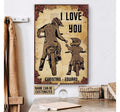 Bikergod Motorcycle Father's Day Father And Son Biker I Love You Custom Names Poster NANA88