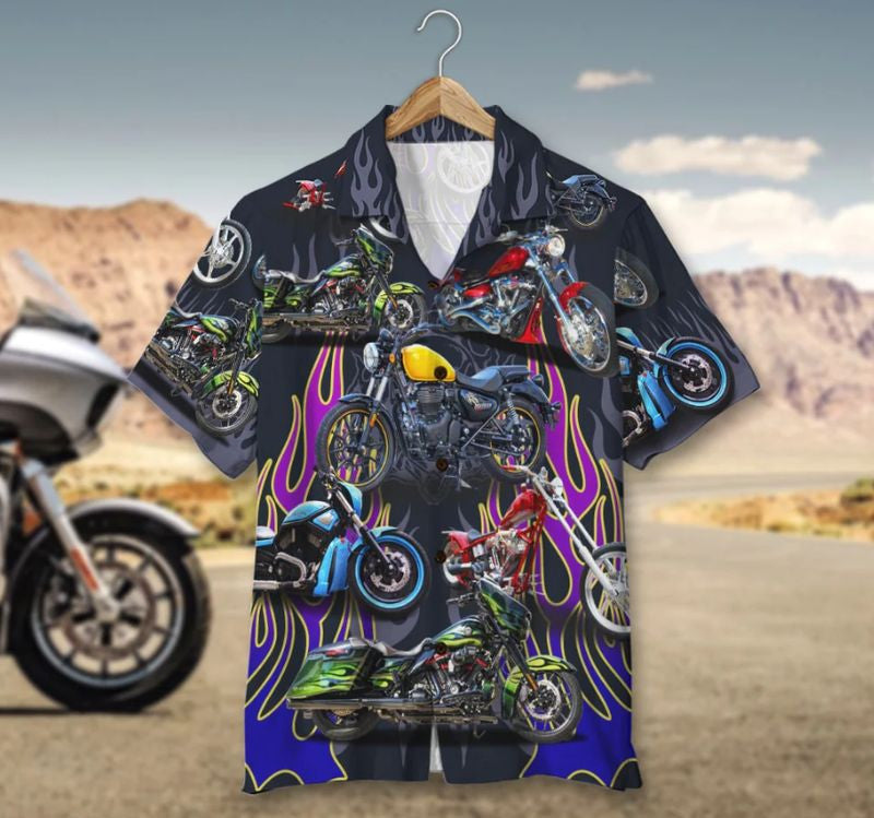 Bikergod Motorcycle Hawaii Shirt Design 3D Full Printed Sizes S - 5XL NAIA321