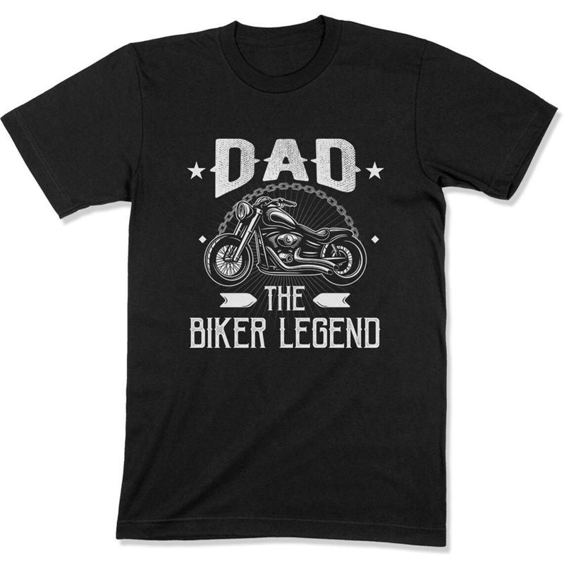 Bikergod Motorcycle Dad The Biker Legend Father's Day T-shirt Design 2D Full Printed Sizes S - 5XL - NAIA55