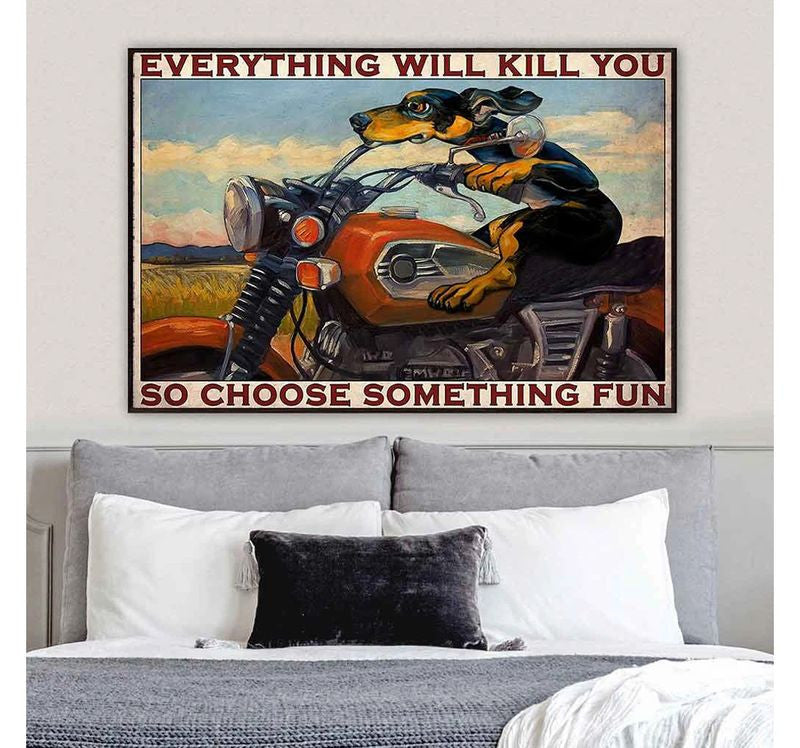 Bikergod Motorcycle Everything Will Kill You Biker Poster NANA122
