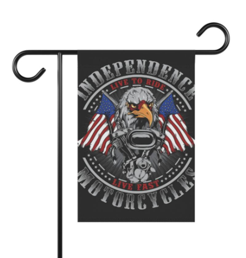 Bikergod Motorcycle Live To Ride Live Fast 4th july independence day Garden Flag TLYA260