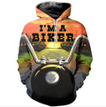 Bikergod Motorcycle I AM A Biker  Hoodie Design 3D Full Printed Sizes S - 5XL - NALA370S