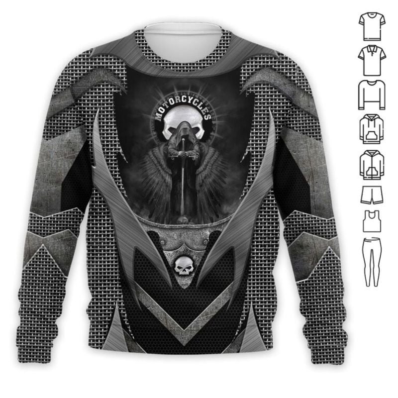 Bikergod Motorcycle Skull Biker COTTON Sweatshirt Design 3D Full Printed Sizes S - 5XL - NALA351F