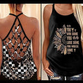Bikergod Motorcycle Racing Sunflower You Win Some You Lose Some CRISS CROSS OPEN BACK CAMISOLE TANK TOP DESIGN 3D SIZE S - 5XL -NALA353