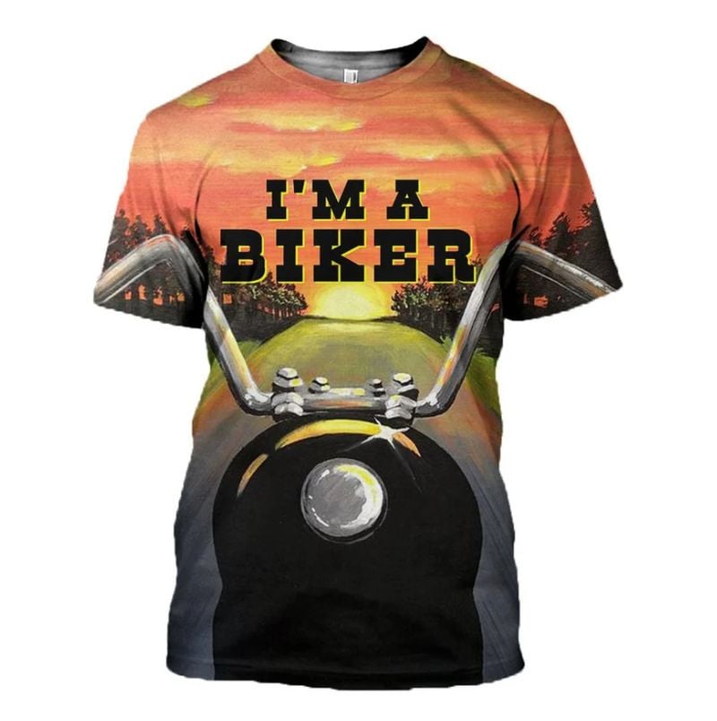 Bikergod Motorcycle I AM A Biker  T-shirt Design 3D Full Printed Sizes S - 5XL - NALA370A