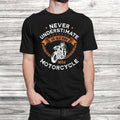 Bikergod Motorcycle Never Underestimate An Old Man With A Motorcycle T-shirt, Crew-neck Sweatshirt, Hoodie, Tank Top, V-neck T-shirt Design 2D Full Printed Sizes S - 5XL - NALA321
