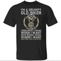 Bikergod Motorcycle I'm a Grumpy Old Biker T-shirt, Crew-neck Sweatshirt, Hoodie, Tank Top, V-neck T-shirt Design 2D Full Printed Sizes S - 5XL - NAMA275