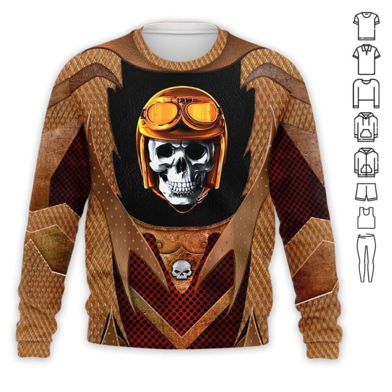 Bikergod Motorcycle Skull Biker COTTON Sweatshirt Design 3D Full Printed Sizes S - 5XL - NALA173F