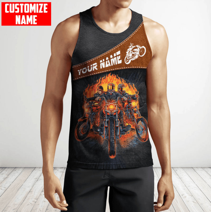 Bikergod Motorcycle Motor Racing Custom Name Tank Top Design 3D Full Printed Sizes S - 5XL - NMI234C