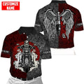 Bikergod Motorcycle Custom Name Polo Design 3D Full Printed Sizes S - 5XL NMI235B