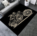 Bikergod Motorcycle Biker Skull Rider Rug Home Floor Decor NALA115
