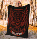 Bikergod Motorcycle Skull Biker Rider Blanket NALA122