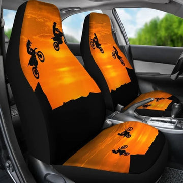 Bikergod Motorcycle Motocross Dirt Bike CAR SEAT COVERS - NAQA408