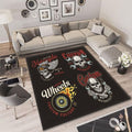 Bikergod Motorcycle Skull Biker Custom Motorcycles Rug Home Floor Decor NALA62