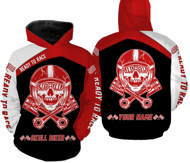 Bikergod Motorcycle Ready To Race Custom Name  Hoodie Design 3D Full Printed Sizes S - 5XL - NMK24B