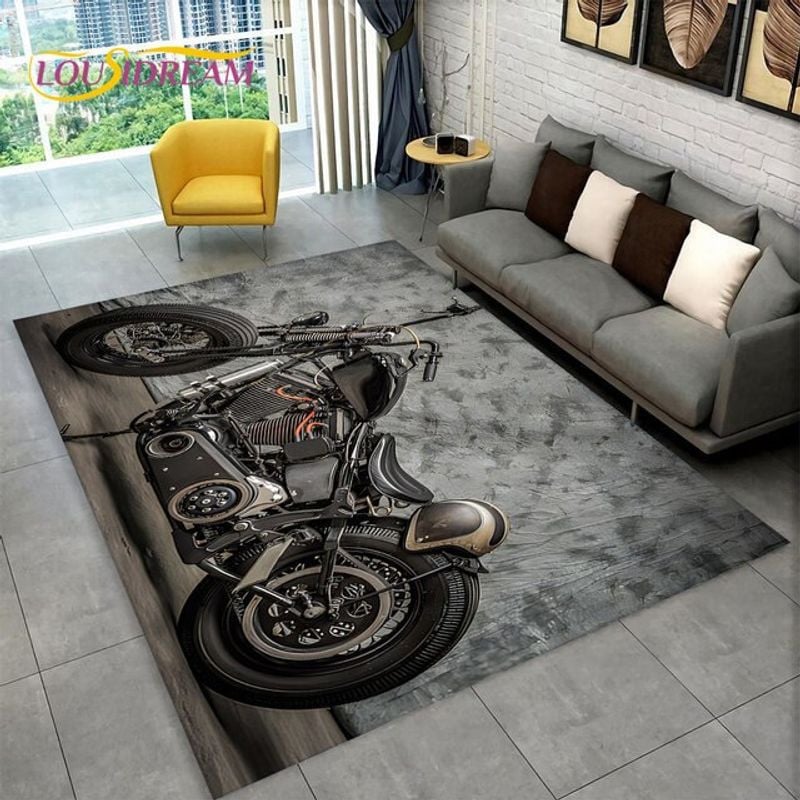 Bikergod Motorcycle Motorbike Rug Home Floor Decor NALA160