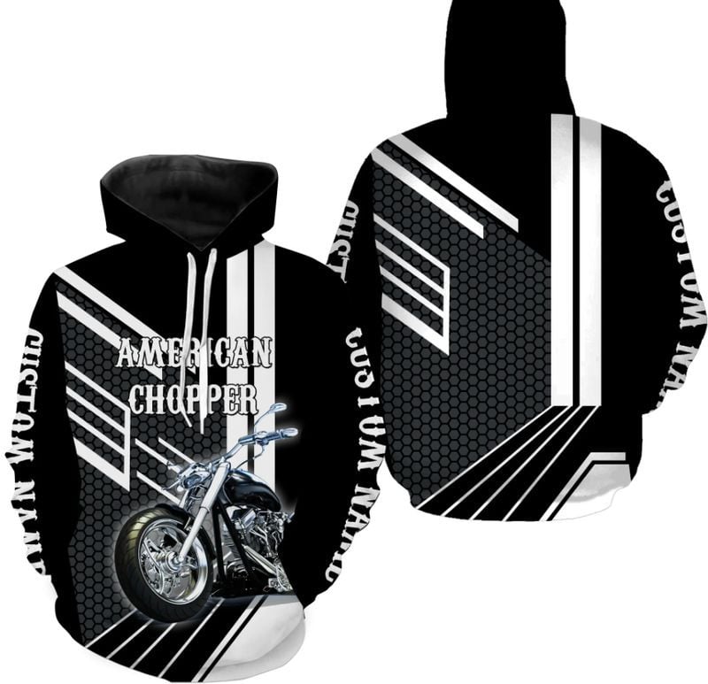 Bikergod Motorcycle American Chopper Custom Name  Hoodie Design 3D Full Printed Sizes S - 5XL - NMK12B