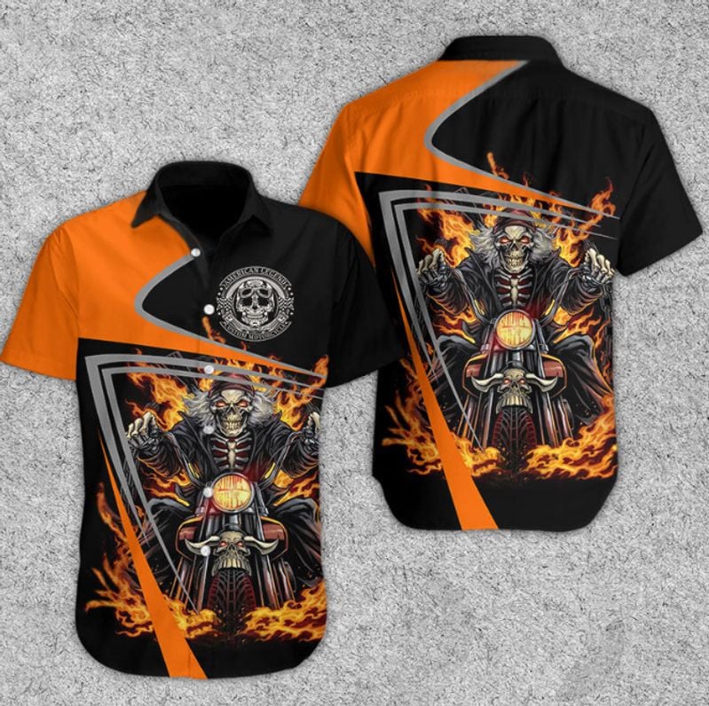 Bikergod Motorcycle Skull Biker Button Shirt Design 3D Full Printed Sizes S - 5XL NAQA412