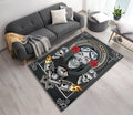 Bikergod Motorcycle Live To Ride Ride To Live Skull Biker Rug Home Floor Decor NALA52