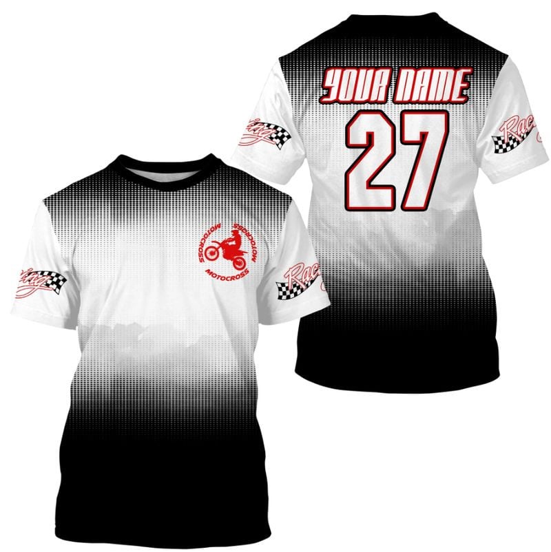 Bikergod Motorcycle Custom Name And Number  T-shirt Design 3D Full Printed Sizes S - 5XL - NMK26