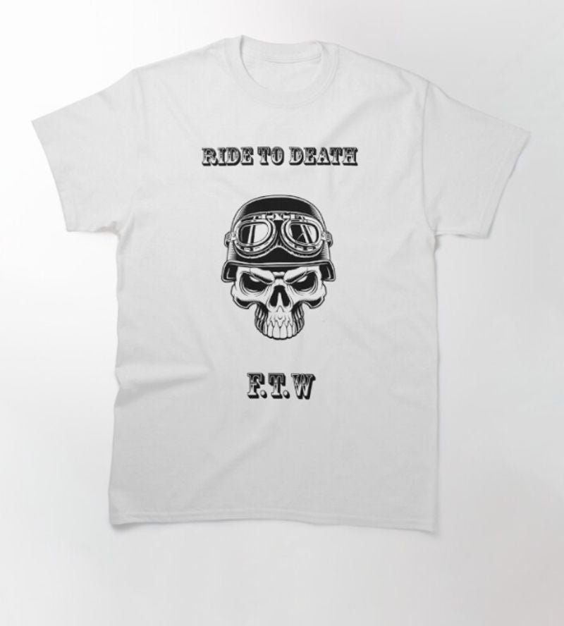 Bikergod Motorcycle Ride to Death T-shirt Design 2D Full Printed Sizes S - 5XL - NAPA585