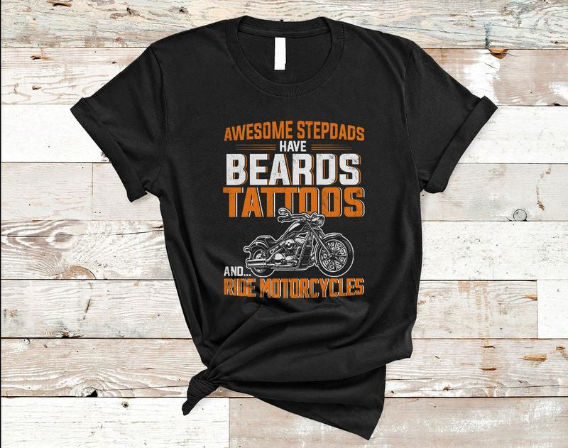 Bikergod Motorcycle Awesome Stepdads Ride Motorcycles T-shirt Design 2D Full Printed Sizes S - 5XL - NARA539