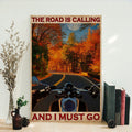 Bikergod Motorcycle The Road Is Calling And I Must Go Vintage Poster NANA303