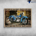 Bikergod Motorcycle And A Motorcycle In Your Garage Vintage Poster NAIA179