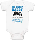 Bikergod Motorcycle Daddy Isn't Always Riding COTTON Baby Onesie Bodysuit NAUA298