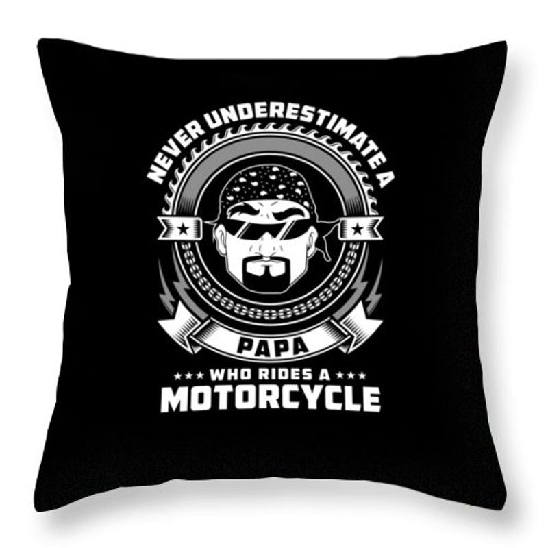 Bikergod Motorcycle Never Underestimate A Papa Who Rides A Motorcycle Pillow Case Design 3D Full Printed TLUA24A
