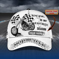 Bikergod Motorcycle Racing Is My Favorite Season Custom Name Classic Cap NMQI98