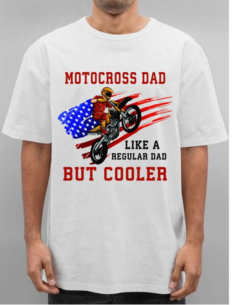 Bikergod Motorcycle Motocross Dad T-shirt Design 2D Full Printed Sizes S - 5XL - NAYA395