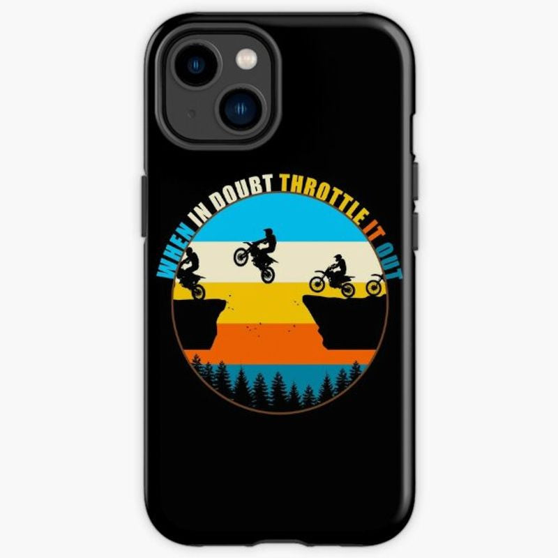 Bikergod Motorcycle Biker When In Doubt Throttle It Out Phone Case Cover TLWA193