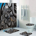 Bikergod Motorcycle Motor Machine Bathroom Decor Set NMBR32