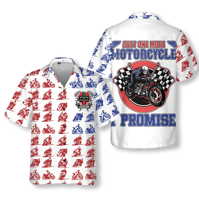 Bikergod Motorcycle Just One More Motorcycle Custom Name Hawaii Shirt Design 3D Full Printed Sizes S - 5XL NASA490