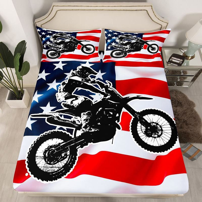 Bikergod Motorcycle Bedding Set Cover Design 3D - NANA288