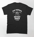 Bikergod Motorcycle My Husband Is The Hottest Biker T-shirt Design 2D Full Printed Sizes S - 5XL - NAPA617