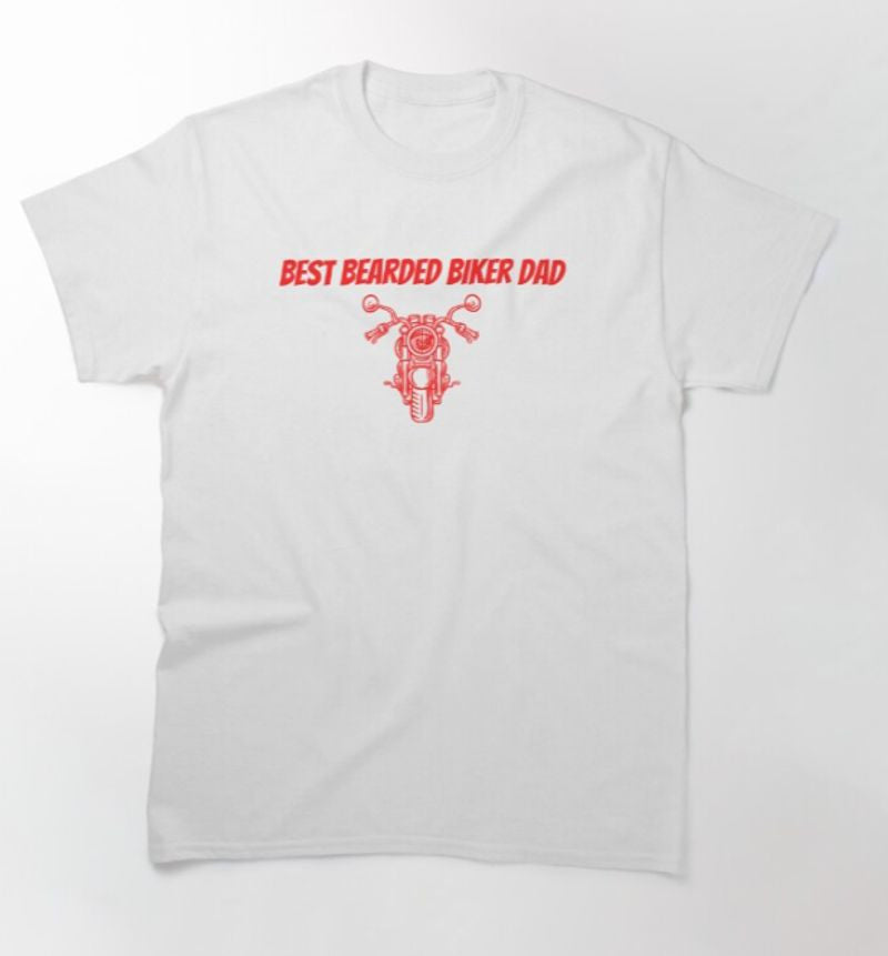 Bikergod Motorcycle Best bearded biker Dad T-shirt Design 2D Full Printed Sizes S - 5XL - NATA501