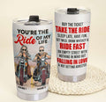 Bikergod Motorcycle You Are The Ride Of My Life Custom Names Steelers Stainless Steel 20 Oz Tumbler- NMQI120