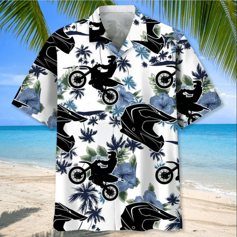 Bikergod Motorcycle Motocross Hawaii Shirt Design 3D Full Printed Sizes S - 5XL NASA453
