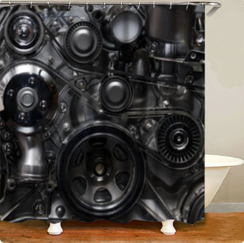 Bikergod Motorcycle Motor Machine Bathroom Decor Set NMBR30