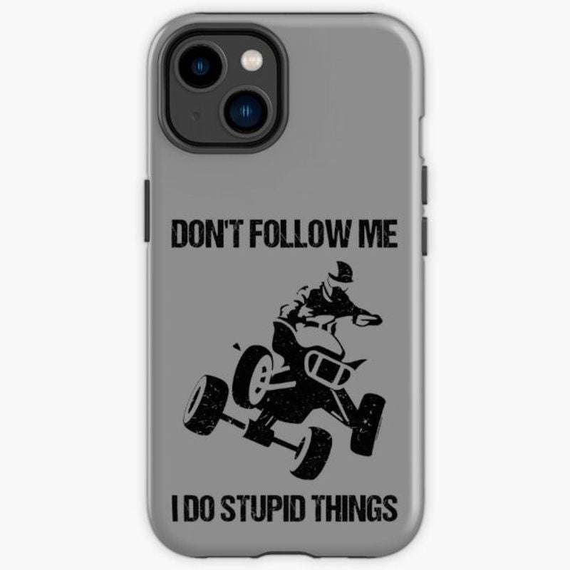 Bikergod Motorcycle Biker Don't Follow Me I Do Stupid Things Phone Case Cover TLWA132