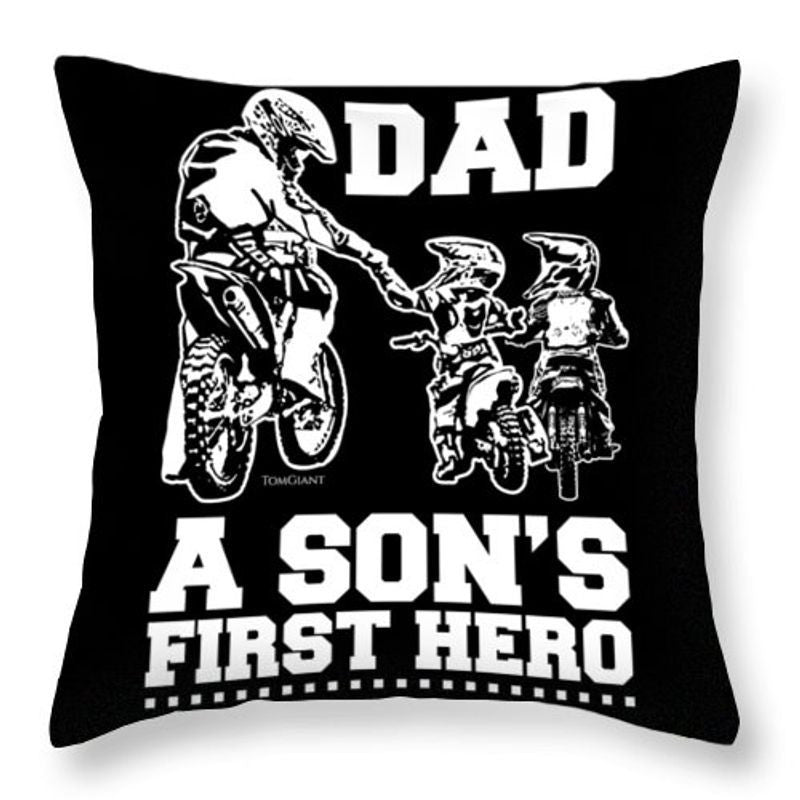 Bikergod Motorcycle Dad A Son's First Hero Pillow Case Design 3D Full Printed NAXA180