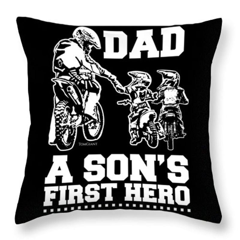 Bikergod Motorcycle Dad A Son's First Hero Pillow Case Design 3D Full Printed NAXA180