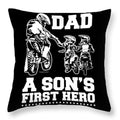 Bikergod Motorcycle Dad A Son's First Hero Pillow Case Design 3D Full Printed NAXA180