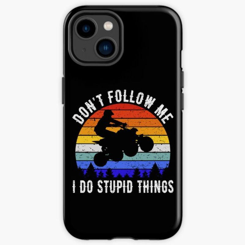 Bikergod Motorcycle Biker Don't Follow Me I Do Stupid Things Phone Case Cover TLWA144